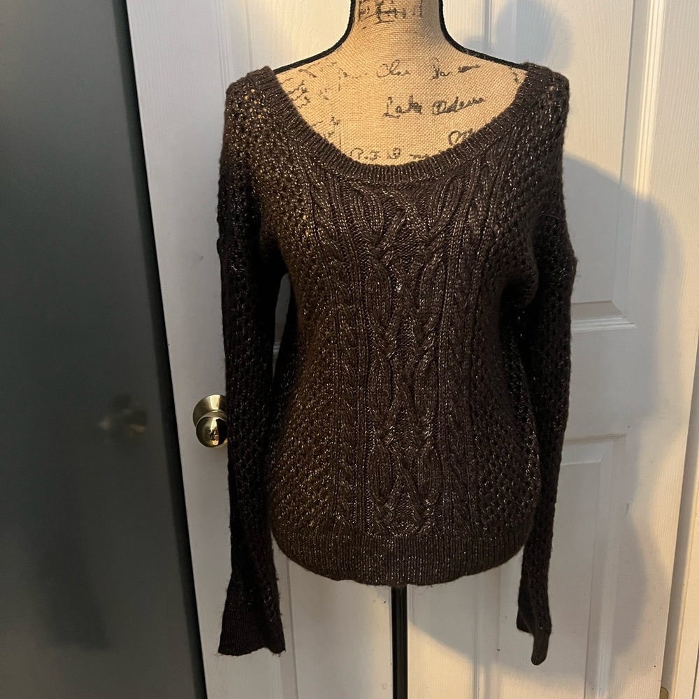 Brown/Silver APT 9 Sweater, Size XL